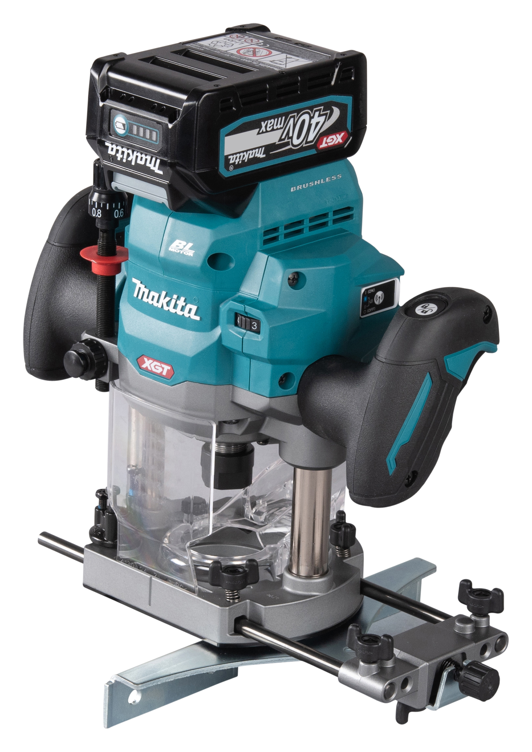 Makita RP001GU201 – aku horná fréza XGT 40V max (2x aku + nabíjačka)