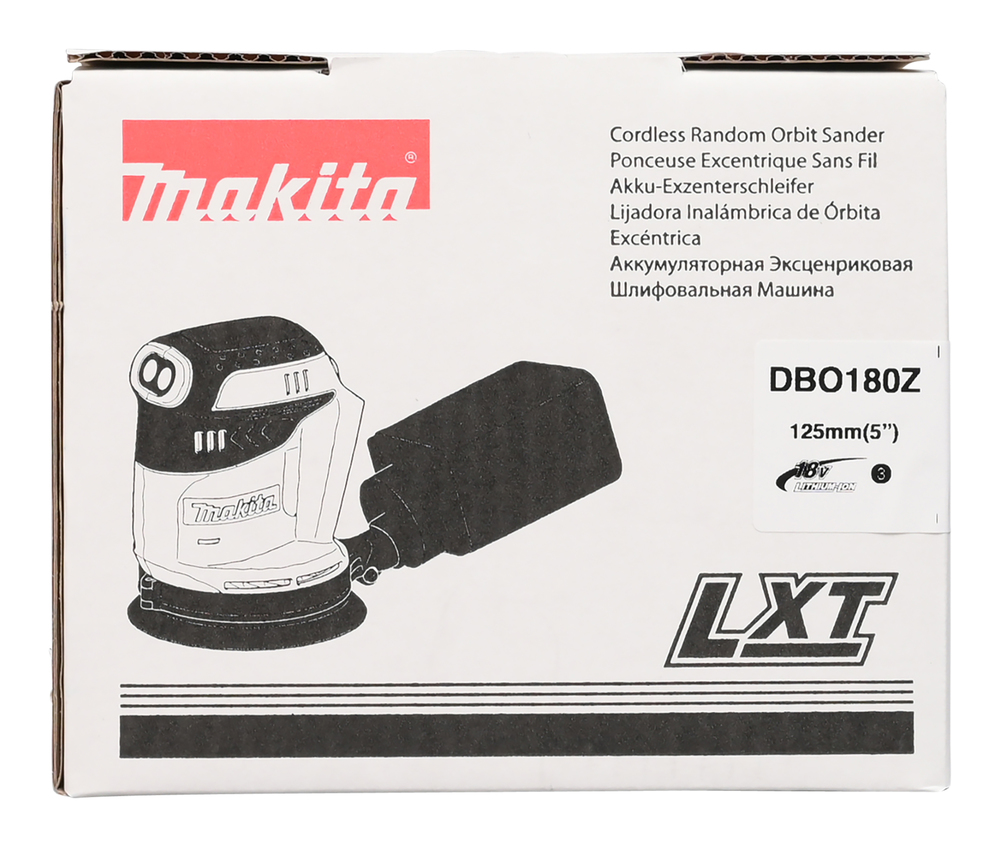 Ponceuse Excentrique Makita 125mm 18V BBO180Z - Machine Seule, Sans Fil, Compacte - Pour Meubles, Bricolage