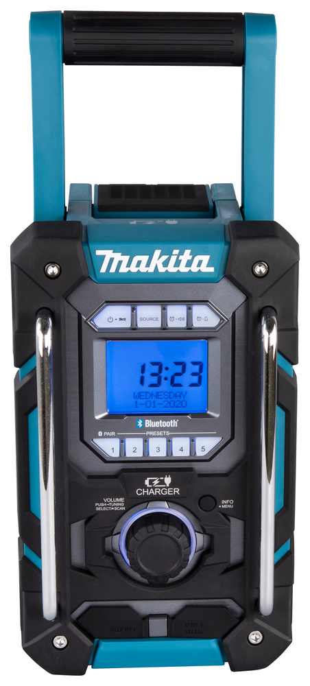 Makita DMR112+BL1830B+DC18RC Radio de chantier avec DAB + et Bluetooth +  batterie 3 Ah et chargeur