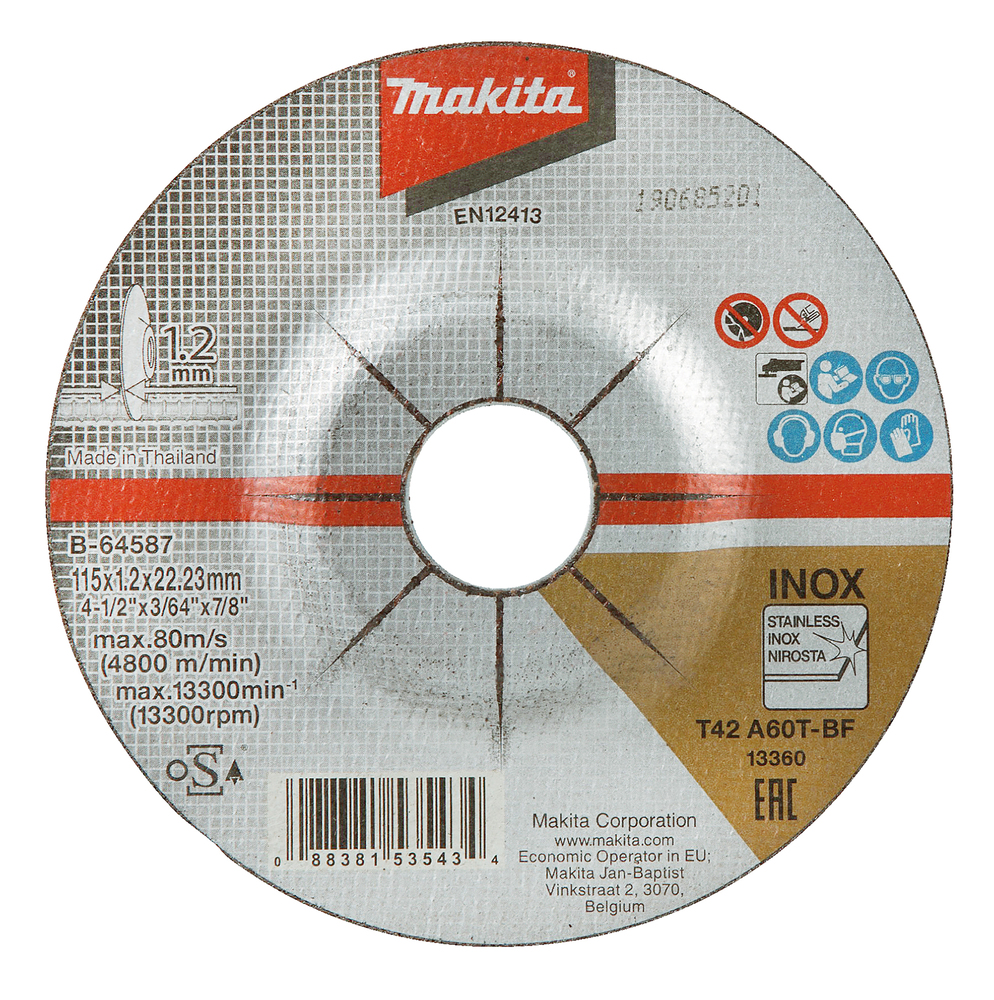 vágókorong INOX 115x1,2 mm vágókorong INOX 115x1,2 mm