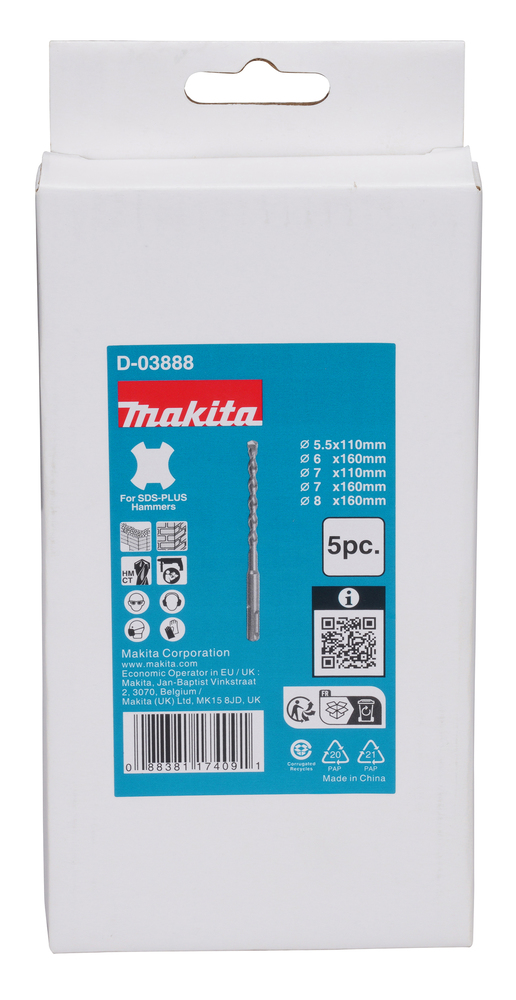 Makita D-00387 SDS-Plus Bit, Multi-Colour