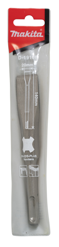 thumbnail image 2 of Makita D-19168 SDS Plus Cold Chisel - 20mm X 140mm, For Demolition & Chiseling 2 of 2