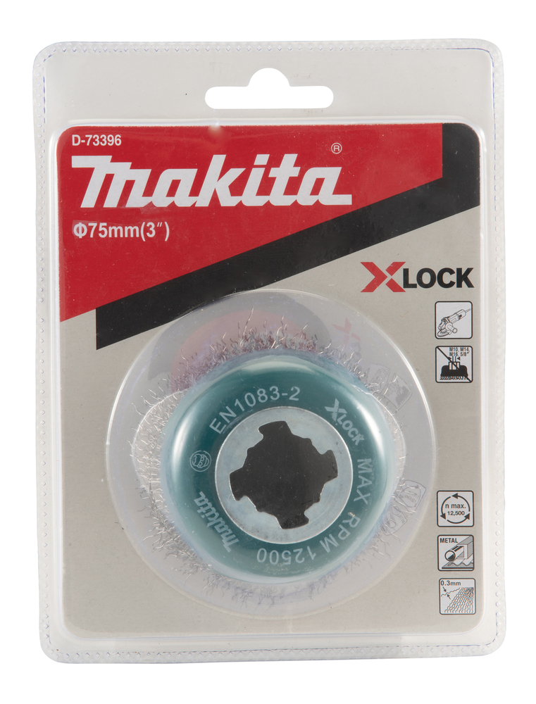 Spazzola A Tazza Ondulata X-LOCK 75 Mm Per Metallo – Filo 0,3 Mm, Compatibile Con Smerigliatrici 115 Mm