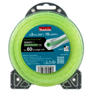 Filo in nylon Four-Leaf ricoperto 2.0mm verde