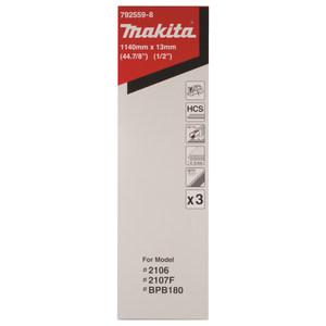 Band saw blade, HCS, 13 x 0,5 x 1 140 mm, 18 TPI, 3 pcs