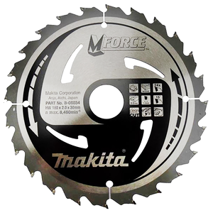 B-08034 - Circular saw blade, M-Force T.C.T, 180 x 30 mm, 24 T