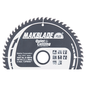 Circular saw blade, Makblade+ T.C.T, 216 x 30 mm, 60 T