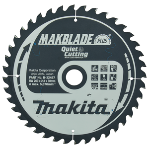 Circular Saw Blade, Makblade+, TCT, 260x30mm, 40T