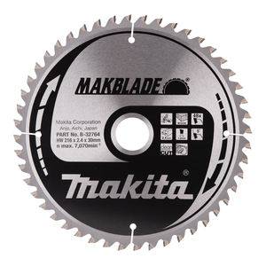 Disco sierra circular , Makblade T.C.T, 216 x 30 mm, 48 D 