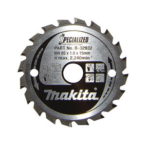 Circular Saw Blade, Specialized T.C.T, 85 x 15 mm, 20 T