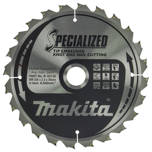 Lame de scie circulaire SPECIALIZED avec dents renforcés 235/30