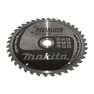Circular saw blade, Specialized T.C.T, 270 x 30 mm, 40 T