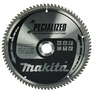 B-33386 - Circular Saw Blade, Specialized, TCT, 260x30mm, 80T