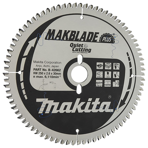 Makita Disco sierra circular , MakBlade+ T.C.T, 250 x 30 mm, 80 D · B-42662