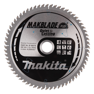 Cirkelzaagblad, Makblade+ TCT, 165 x 20 mm, 64 T
