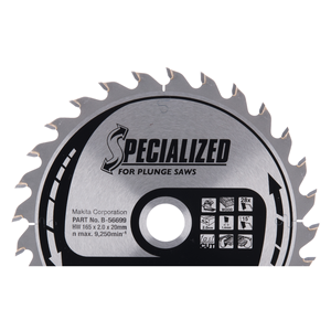 Circular saw blade, Specialized T.C.T, 165 x 20 mm, 28 T