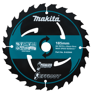 Circular saw blades, Efficut T.C.T, 185 x 20 mm, 24 T, 2 pcs