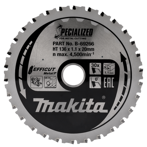 Пильный диск по металлу EFFICUT, 136 x 20 x 0.95 x 30T