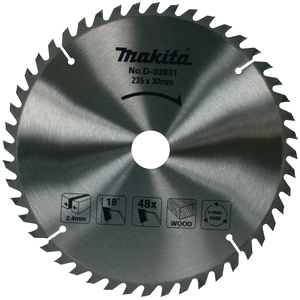Makita Disco sierra circular , Standard T.C.T, 235 x 30 mm, 48 D · D-03931