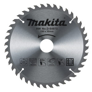 Makita Disco sierra circular , Standard T.C.T. 190 x 30 mm, 24 D · D-64973