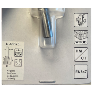 Makita Broca de cola de milano de 2 filos, 12,7 mm · D-68323