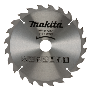 Makita Disco sierra circular , Standard T.C.T. 210 x 30 mm, 24 D · D-72291