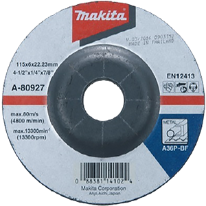Makita Discos de debarbe METAL 115x6,0x22,23mm · D-74485