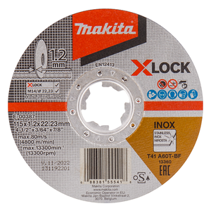 Cutting Disc X-Lock, 115 x 1.2 x 22.23 mm, A60T
