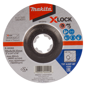 Disco de rectificar X-Lock, 125 x 6,0 mm, A36P