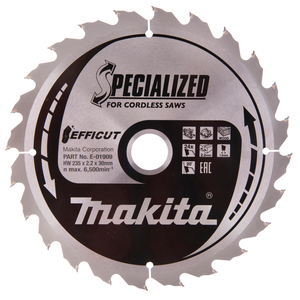 Disco sierra circular , Efficut T.C.T, 235 x 30 mm, 24 D 
