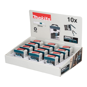 Makita Punta Impact Black, PH2, 50 mm, 10 pc x 12 Sets · E-12407-12