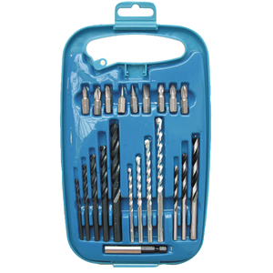 Drill & screwdriver bit set, 22 pcs